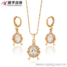 62922 Xuping best selling beatle shaped jewellery set with CZ stone